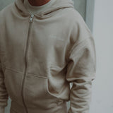 Cursive Hoodie - Simply Taupe