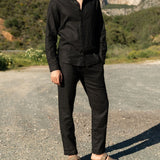 Black Linen Trousers