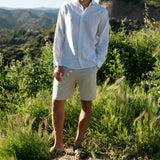 Oatmeal Linen Shorts
