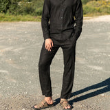 Black Linen Trousers
